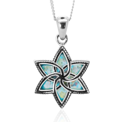 Flower Roman Glass Pendant